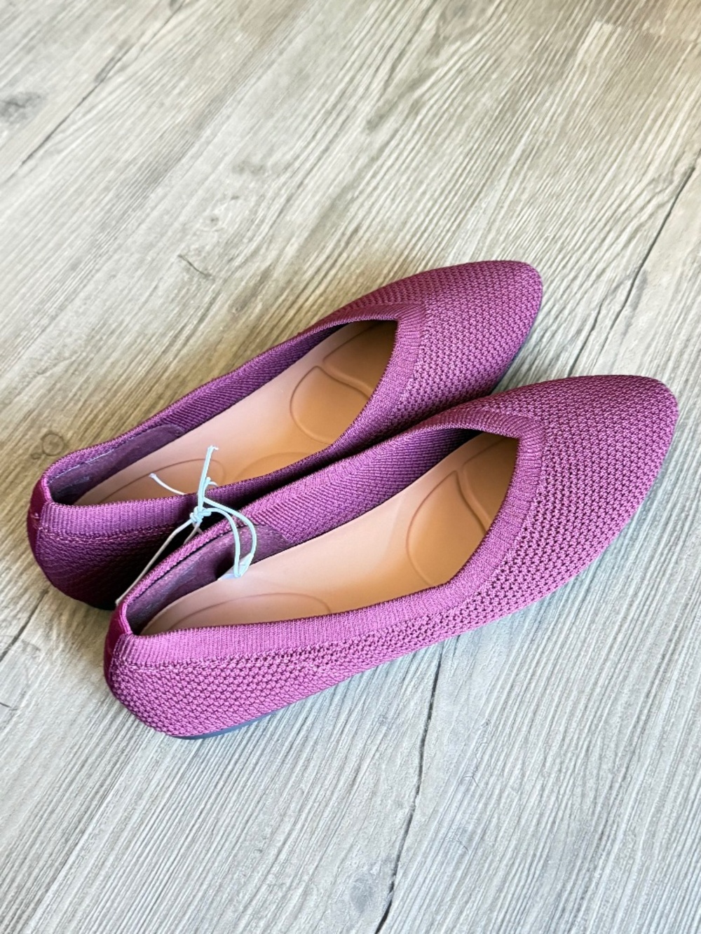 A New Day Claire Women's Knit Washable Ballet Flats Burgundy Size 7.5 NWT - Picture 2 of 7